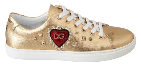 dolce gabbana gold sneakers